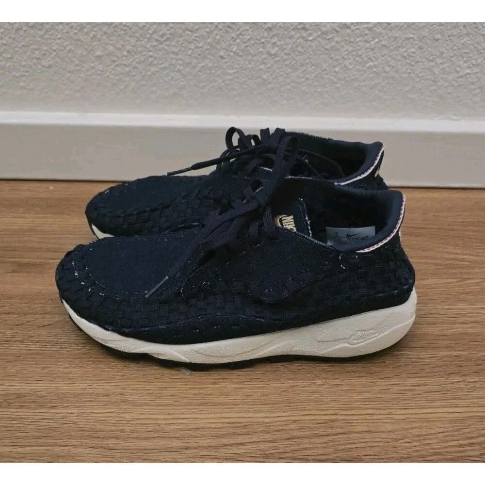 Nike Women's Air Footscape Woven Raw HF1759-400 Blue Size 8